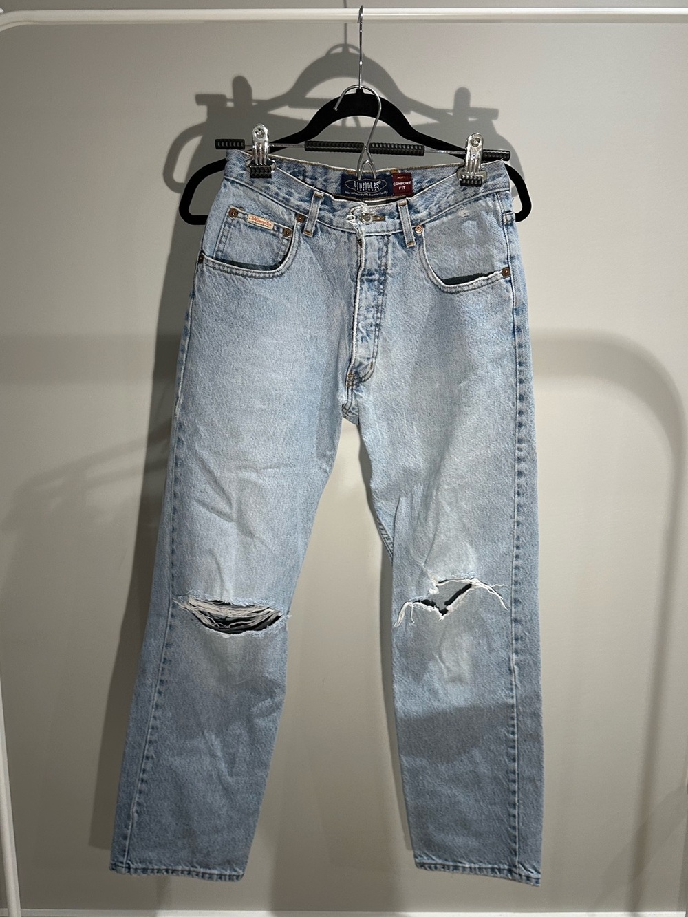 Bluenotes Light Blue Relaxed Fit Distressed Jeans